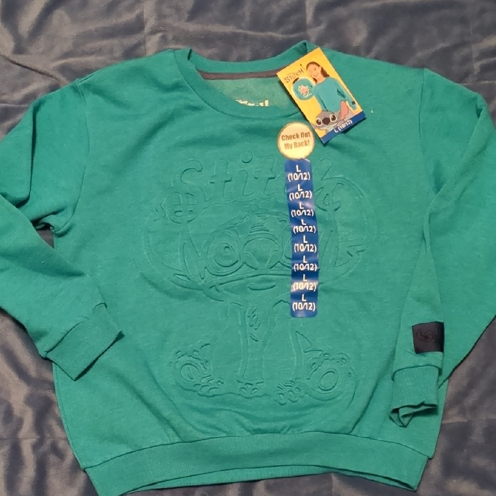 Disney Girls  Stitch Sweatshirt size 10/12